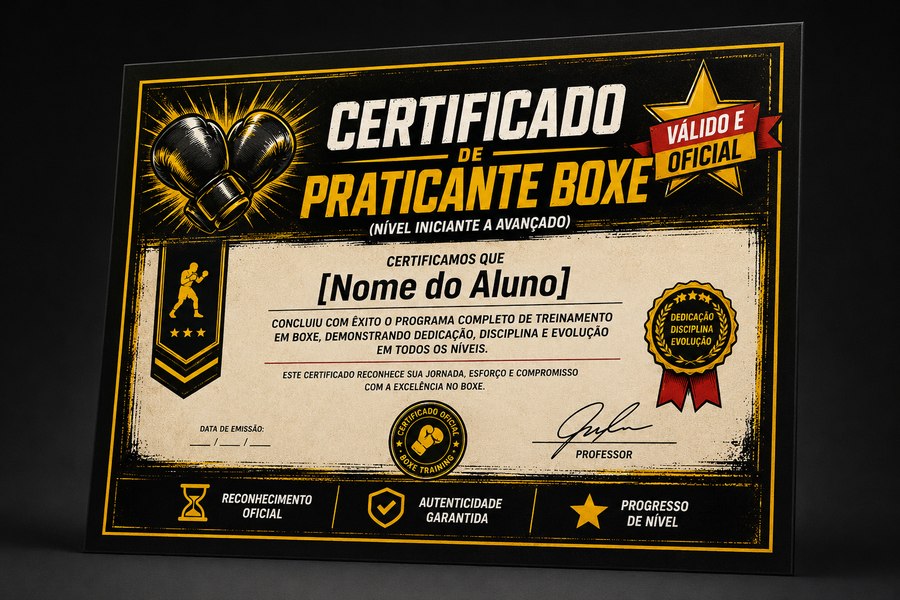 Bônus 3 — Certificado de Praticante Boxe