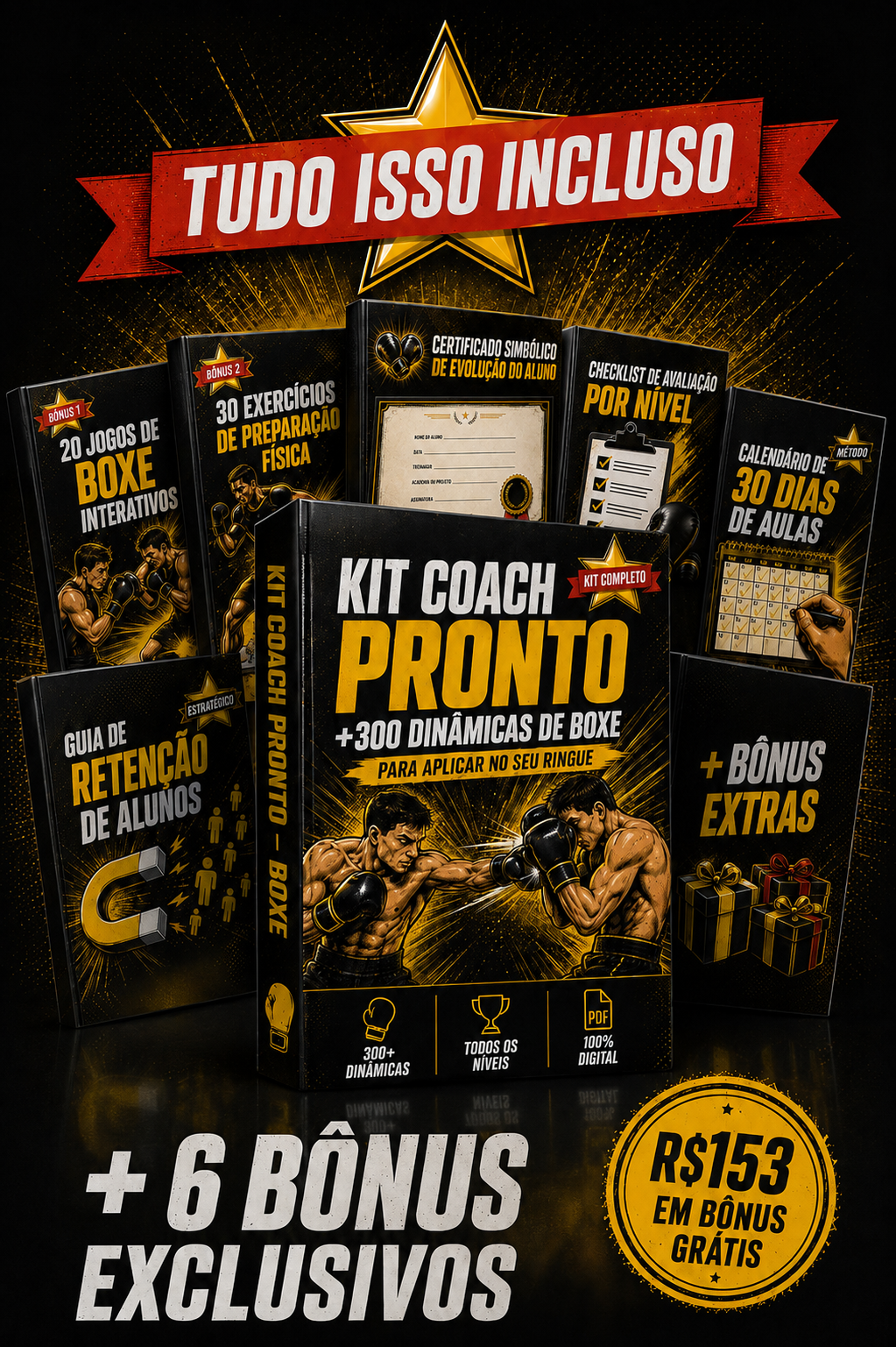 Kit Coach Pronto completo — produto principal + 6 bônus exclusivos