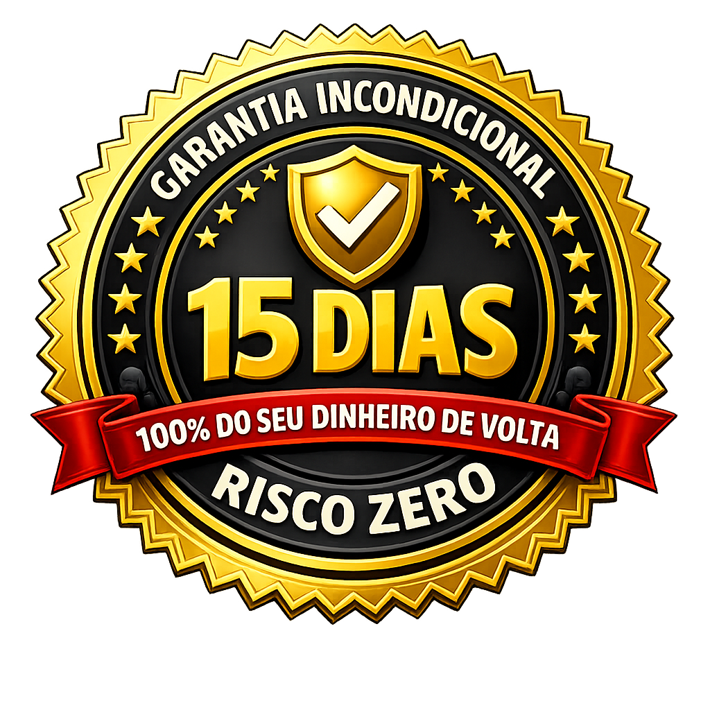 Selo de garantia incondicional de 15 dias